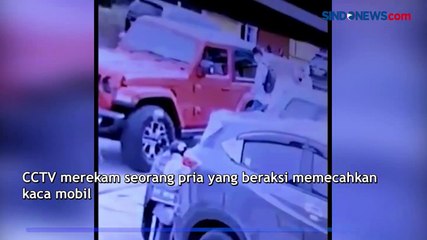 Download Video: Aksi Pencurian Pecah Kaca Mobil Terekam CCTV di Tarakan, Uang Rp400 Juta Raib