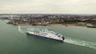 New Brittany Ferries luxury-cruise ferry Santona arriving into Portsmouth - by Joe Watson