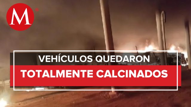 En Oaxaca, comando irrumpe en corralón de grúas e incendia instalaciones