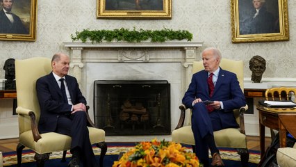 Biden y Scholz muestran buena sintonía tras un año de guerra
