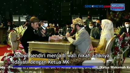 Momen Presiden Jokowi Nikahkan Adiknya dengan Ketua MK