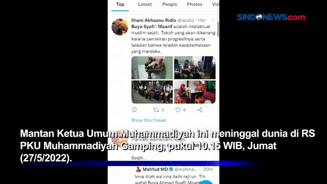 Indonesia Berduka, Buya Ahmad Syafii Maarif Tutup Usia