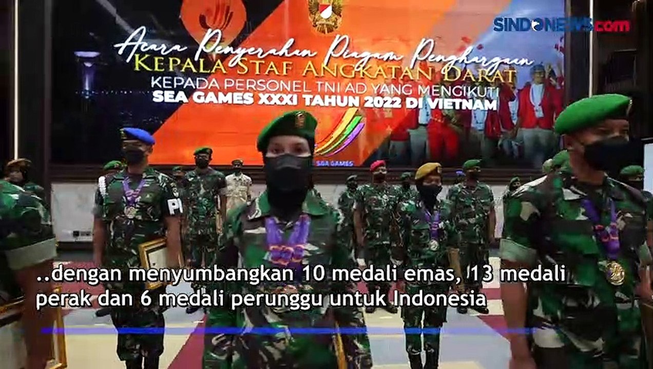 Raih Medali di SEA Games Vietnam, KSAD Dudung Beri Penghargaan kepada 34 Personel TNI AD