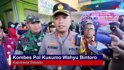 Ratusan Warga di Sidoarjo Serbu Minyak Goreng Murah