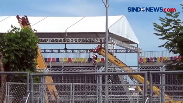 Jelang Balap, Perbaikan Atap Tribun Sirkuit Formula E yang Sempat Ambruk Dipercepat