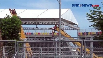 Jelang Balap, Perbaikan Atap Tribun Sirkuit Formula E yang Sempat Ambruk Dipercepat