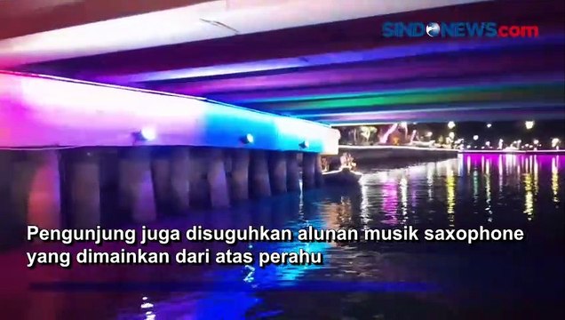 Serunya Wisata Perahu Susur Sungai Kalimas Surabaya di Malam Hari