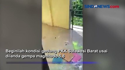 Gempa Magnitudo 5,8, Atap Gedung PKK Sulbar Ambruk Timpa Siswa Bintara Polisi, 6 Terluka