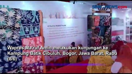 Kunjungi Kampung Batik Cibuluh, Wapres Apresiasi Pengrajin Lokal