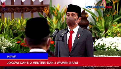 Presiden Jokowi Ganti 2 Menteri, 3 Wamen dan Aparat Bongkar Paksa Plakat Khilafatul Muslimin