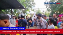 Polisi Gerebek Lokasi Judi Ketangkasan di Bantaran Sungai Deli, Puluhan Mesin Judi Disita