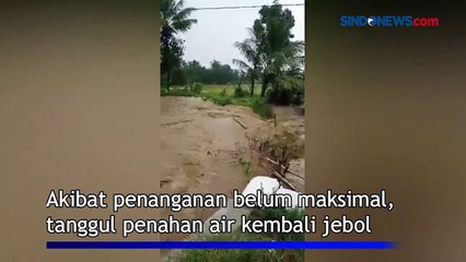 Permukiman Warga Ciemas Sukabumi  Terendam Banjir Berkali-kali Akibat Tanggul Jebol