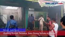 Gudang Rumah Terbakar, Satu Orang Terluka di Bekasi