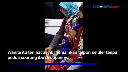 Viral, Wanita Selonjoran di Kereta Api Tuai Kecaman, Kakinya Mengenai Ibu dan Bayi
