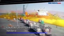 Tangki Gas Klorin Jatuh dan Meledak di Pelabuhan Aqaba, 12 Orang Tewas
