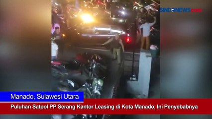 Puluhan Satpol PP Serang Kantor Leasing di Kota Manado, Ini Penyebabnya