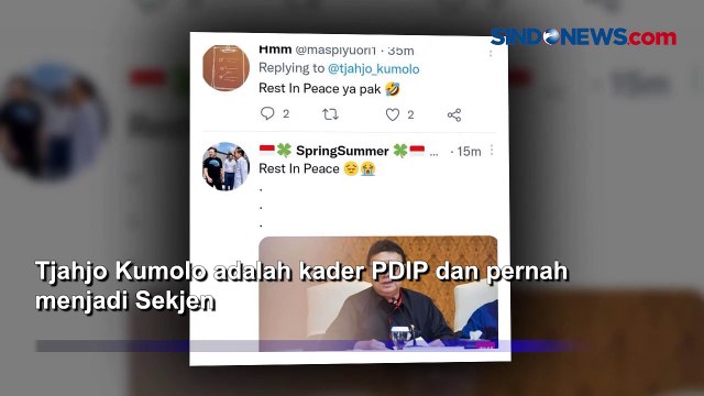 Menpan RB Tjahjo Kumolo Meninggal Dunia, Medsos Dibanjiri Ucapan Duka