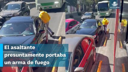 Captan a supuesto asaltante huyendo sobre la avenida Insurgentes