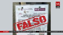 Semovi de CdMx alerta a motociclistas de permisos falsos para circular sin placas