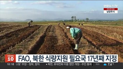 FAO, 북한 식량지원 필요국 17년째 지정…"식량상황 계속 취약"