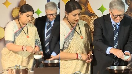 Smriti Irani Bill Gates के साथ Khichdi बनाते Video Viral  | Boldsky