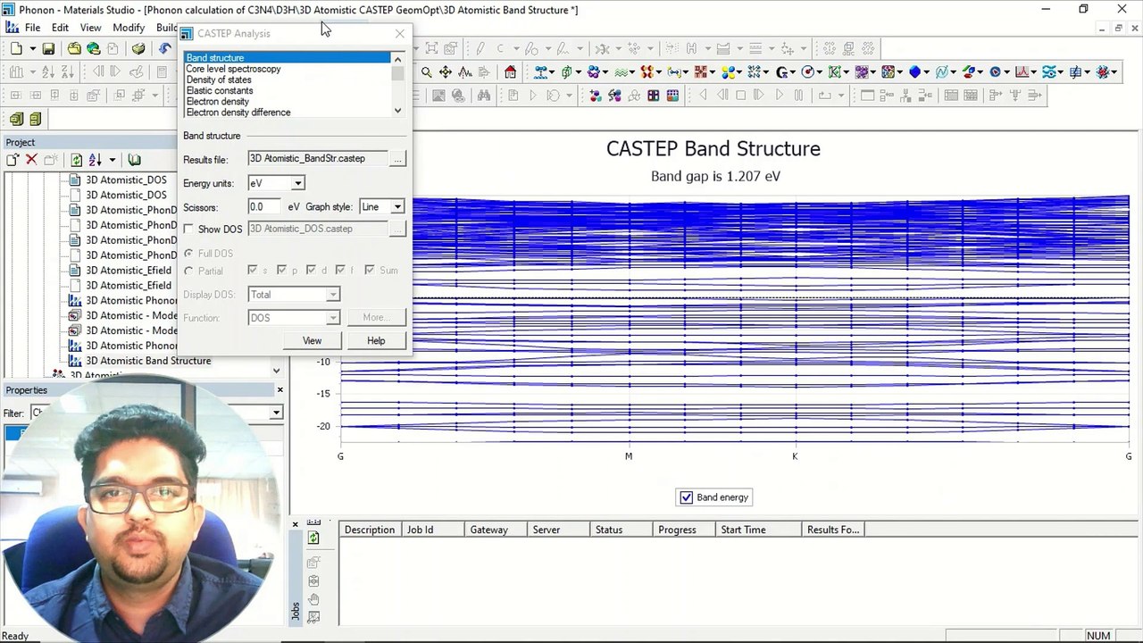 Band Structure and Density of State (DOS) Analysis