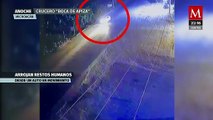 Un vehículo arroja restos humanos en una tienda de Michoacán