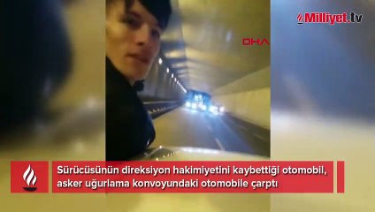 Sultangazi'de otomobilden sarkıp selfie çekerken kazayı görüntüledi