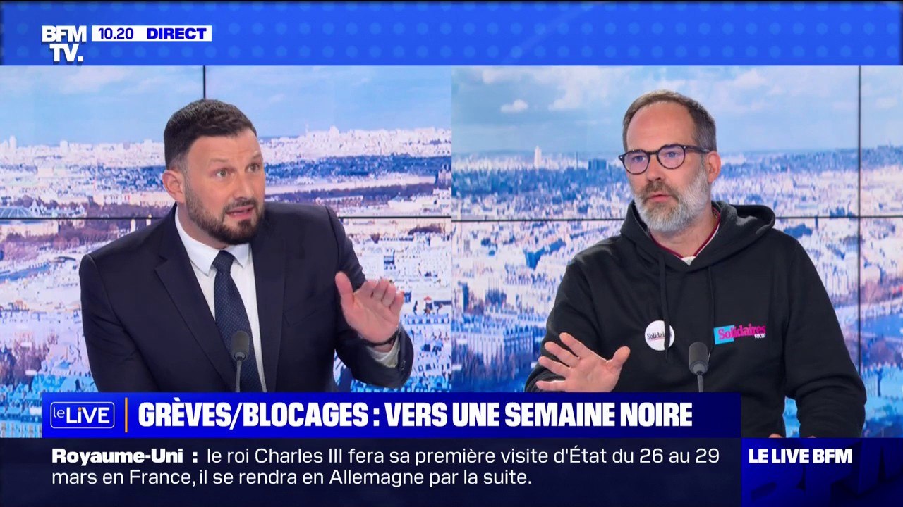 Âge légal, régimes spéciaux, répartition des richesses: débat entre un sénateur "Renaissance" et un représentant du syndicat Solidaires RATP