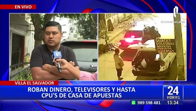 VES: delincuentes ingresan a casa de apuestas y se llevan equipos valorizados en 12 mil soles