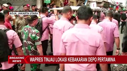 Tak Sendiri, Wapres Ma'ruf Amin Ditemani Erick Thohir Saat Tinjau TKP Kebakaran Plumpang