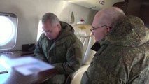 El ministro de Defensa ruso visita a las tropas rusas en Ucrania