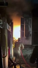 अनाज गोदाम में लगी भीषण आग