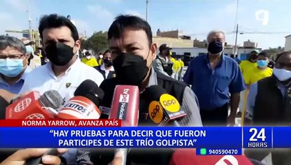 Norma Yarrow: "Hay pruebas para decir que ellos fueron partícipe de este trío golpista"