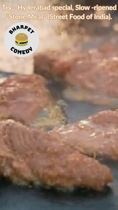 Try - Hyderabad special, Slow -ripened Stone Meat, Street Food of India, street food,street food of india,delicious food,shorts food,stone meat,hyderabad foods,slow cooked meat,hyderabadi food,hyderabad street food,meat lovers,india,yummy foods,mouth wate
