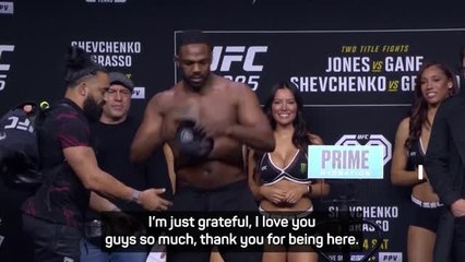 'Still I'll say, let's get it' - Jones fighting talk at UFC 285 weigh-in