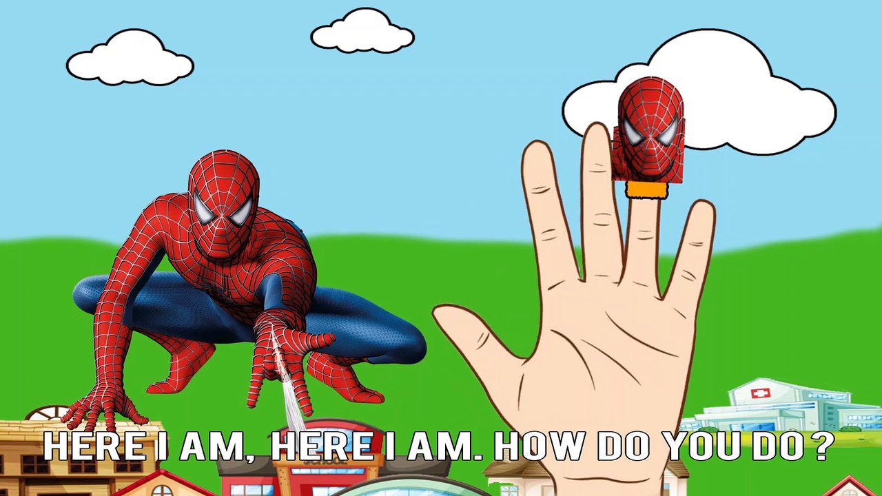 SPIDER MAN FINGER FAMILY SONG FOR KIDS AND BABIES