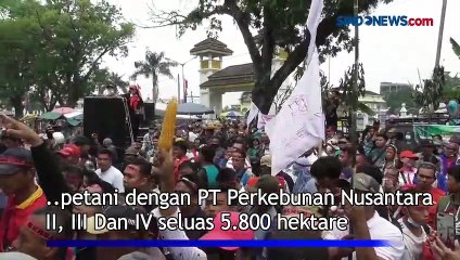 Ricuh, Aksi Demo Tuntut Penyelesaian Konflik Agrarian di Medan