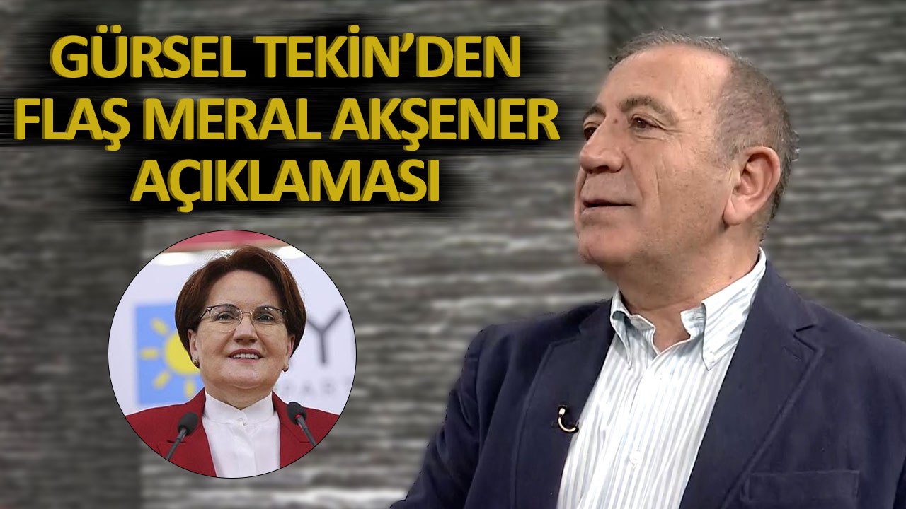 Gürsel Tekin 'Kişisel Düşüncem' Dedi ve Meral Akşener'le İlgili Flaş Bir Açıklama Yaptı