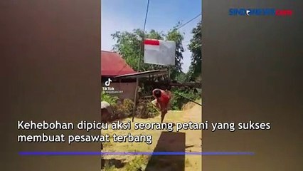 Viral, Petani Sukses Buat Pesawat Terbang di Enrekang