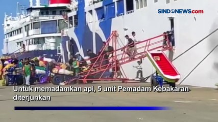 KM Prince Soya Terbakar di Pelabuhan Parepare, Penumpang Panik