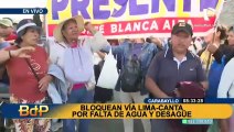 Carabayllo: Vecinos bloquean vía Lima-Canta por falta de agua y desagüe