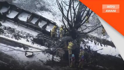 Sebuah lori tangki terbalik dan meletup di Maryland