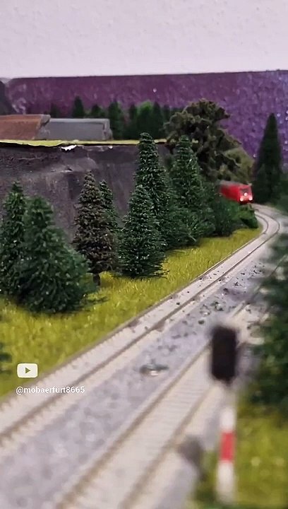 Regionalexpress fährt auf der Hauptstrecke