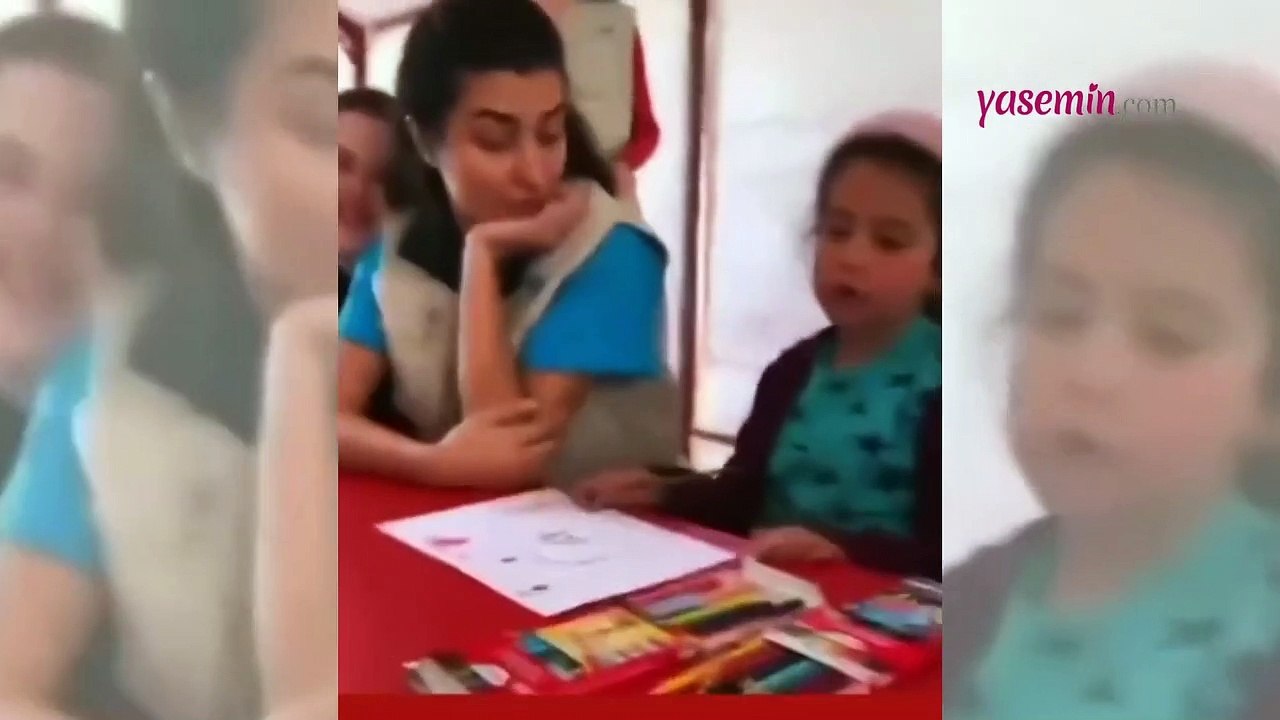 Tuba Büyüküstün çadır kente gitti! UNICEF İyi Niyet Elçisi olan oyuncu...