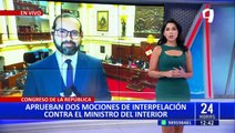 Congreso aprueba mociones de interpelación contra Mininter por operativo en la UNMSM