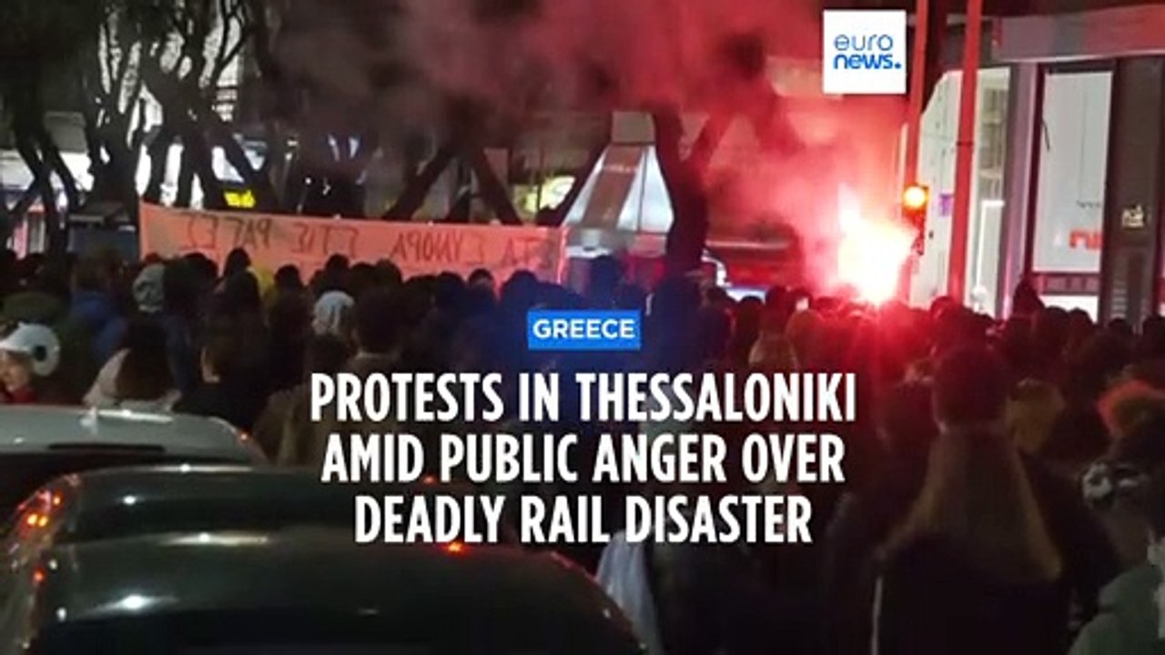 Anger, grief and protests in Greece as first funerals of train crash victims take place