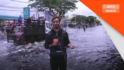 Perkembangan terkini banjir di Parit Sulong setakat 2 petang