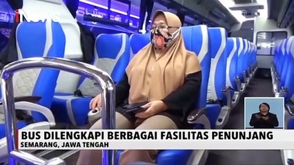 Berbagai Fasilitas Lengkapi Bus Physical Distancing