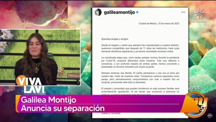 Galilea Montijo anuncia su divorcio tras 11 años de matrimonio